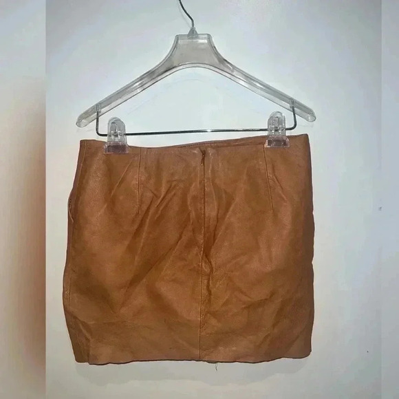 Red Valentino Brown Leather Skirt - Picture 5 of 5
